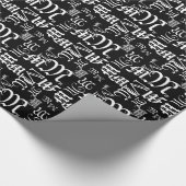 VERANDEREN MONOGRAM BlackLetter Style Alle gelegen Cadeaupapier (Hoek)