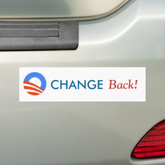 VERANDEREN, Terug! Bumpersticker (Op auto)