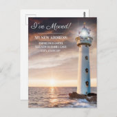 Veranderen van Adres vuurtoren Kustzonet Briefkaart (Voorkant / Achterkant)