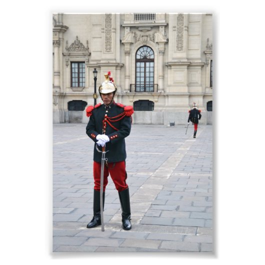 Veranderen van de wacht, Lima, Peru Foto Afdruk (Voorkant)