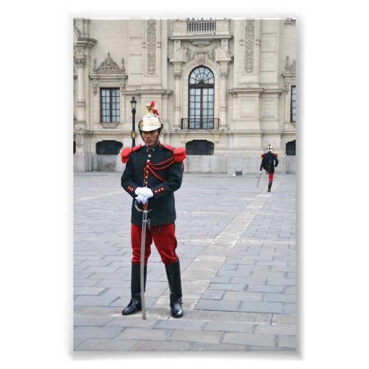 Veranderen van de wacht, Lima, Peru Foto Afdruk (Voorkant)