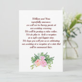 Veranderen van het huwelijk met roze roze pony aankondiging (Staand voorkant)