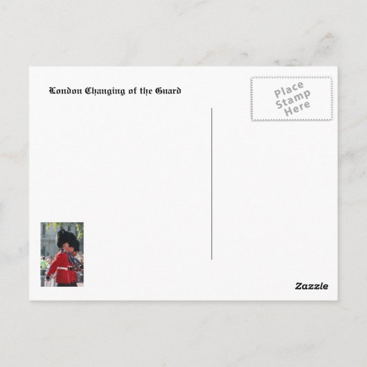 Veranderen van het paleis van Buckingham Briefkaart (Achterkant)
