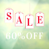 Veranderen van Label Winkelkorting voor zakelijke  Raamsticker (Vel 3)