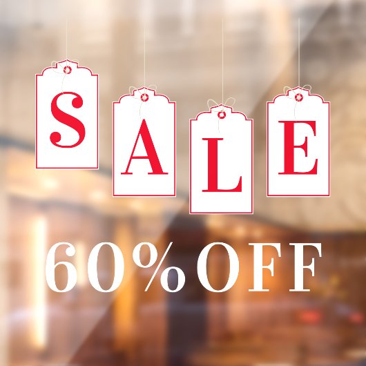 Veranderen van Label Winkelkorting voor zakelijke Raamsticker (Vel 2)