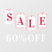 Veranderen van Label Winkelkorting voor zakelijke  Raamsticker (Vel)