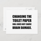 Veranderend papier met rolbrein briefkaart (Voorkant / Achterkant)