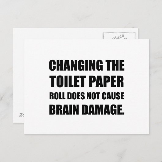 Veranderend papier met rolbrein briefkaart (Voorkant / Achterkant)