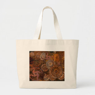 Veranderend vistuig - Steampunk tandwielen & cos Grote Tote Bag
