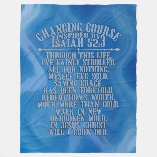 Veranderende Cursus Watercolour Blue Sky Fleece De Deken (Voorkant)