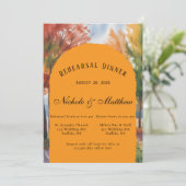 Veranderende kleur van de bladeren repetitie diner kaart (Staand voorkant)