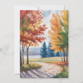 Veranderende kleur van de bladeren repetitie diner kaart (Achterkant)