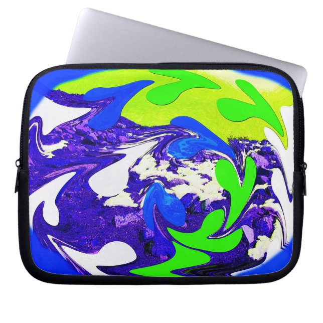 Veranderende natuur laptop sleeve (Voorkant)