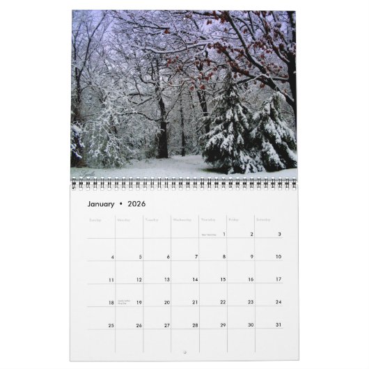 Veranderende seizoenen Fotografie Kalender (Jan 2026)