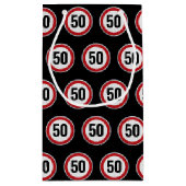 VERANDERING AGE verjaardagsfeestzak met verkeersbo Klein Cadeauzakje (Achterkant)