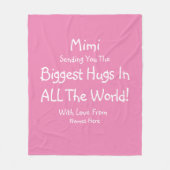Verandering ALLE TEKST Gigi Mimi grootste Hugs in Fleece Deken (Voorkant)