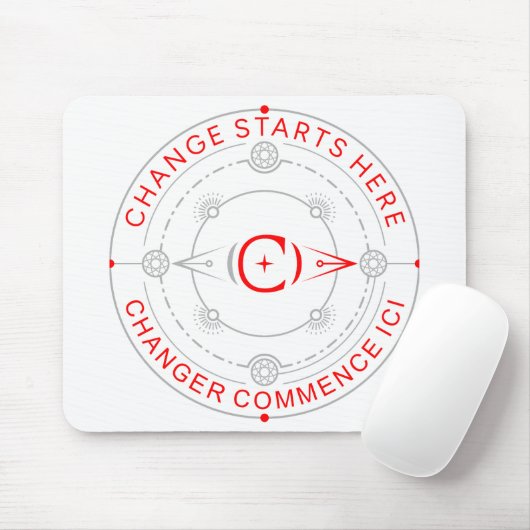 Verandering begint hier Muismat (Met muis)