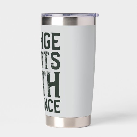 Verandering begint met Defiance Thermal Tumbler Geïsoleerde Drinkbeker (Links)