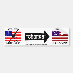 "verandering" bumpersticker