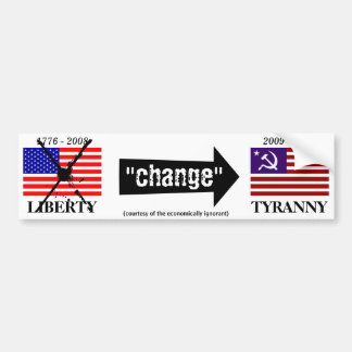 "verandering" bumpersticker