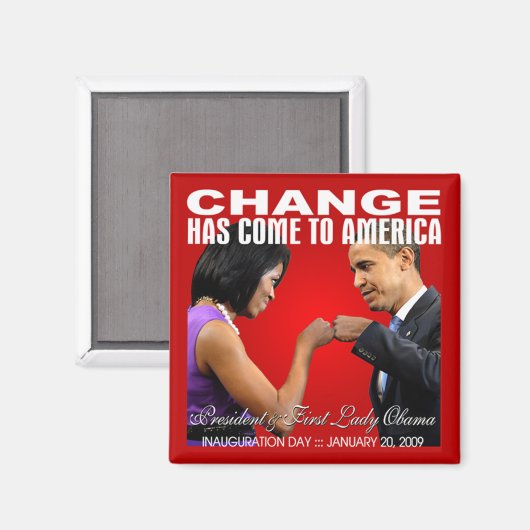 Verandering - Fist Bump Magnet (rood) (Voorkant / Achterkant)