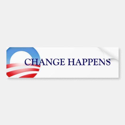 Verandering gebeurt (Obama) Bumpersticker (Voorkant)
