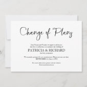 Verandering huwelijksplannen uitgesteld kaart (Voorkant)