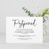 Verandering huwelijksplannen uitgesteld kaart (Staand voorkant)