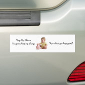 Verandering in baby bumpersticker (Op auto)