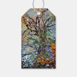 Verandering in de bladeren cadeaulabel