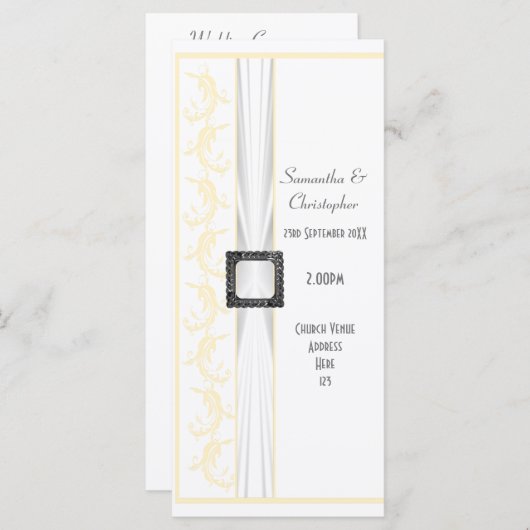 Verandering in een kleurenprogramma voor de bruilo programmakaart (Voorkant / Achterkant)