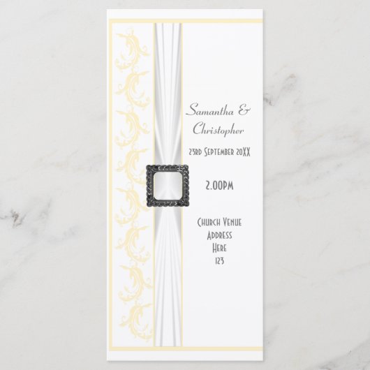 Verandering in een kleurenprogramma voor de bruilo programmakaart (Voorkant)