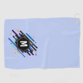 Verandering in om het even welk Initiaal, Zwarte B Golfhanddoek (Horizontaal)