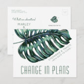 Verandering in plannen Tropische bruiloft uitstel Briefkaart (Voorkant / Achterkant)