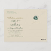 Verandering in plannen Tropische bruiloft uitstel Briefkaart (Achterkant)