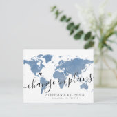 Verandering in plannen uitgestelde bestemming brui briefkaart (Staand voorkant)