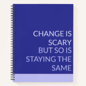VERANDERING IS EEN ANGSTAANJAGEND NOTITIEBOEK (Voorkant)
