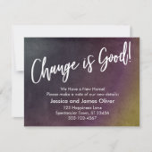 Verandering is een goede veelkleurige Grunge aanko Kaart (Voorkant)