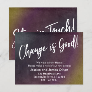Verandering is een goede veelkleurige Grunge aanko Kaart