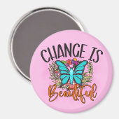 Verandering is een mooi Inspirerend prijsopgave vo Magneet (Voorkant / Achterkant)