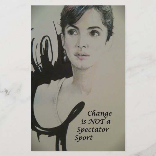 Verandering is geen Spectator Sport Art Print Briefpapier (Voorkant)