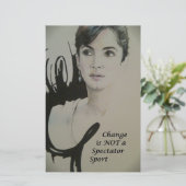 Verandering is geen Spectator Sport Art Print Briefpapier (Staand voorkant)