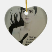 Verandering is geen Spectator Sport Art Print Keramisch Ornament (Voorkant)