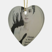 Verandering is geen Spectator Sport Art Print Keramisch Ornament (Links)