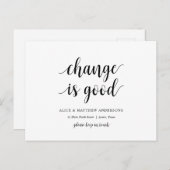 Verandering is goed, Aankondiging nieuw adres Briefkaart (Voorkant / Achterkant)