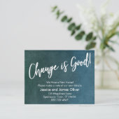 Verandering is goed! Getextureerde, unieke Blauwgr Kaart (Staand voorkant)