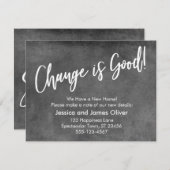Verandering is goed! Grey Grunge Aankondiging (Voorkant / Achterkant)