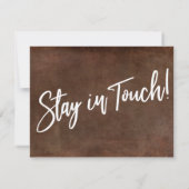 Verandering is goed! Grunge Brown bewegende aankon Kaart (Achterkant)