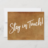 Verandering is goed! Grunge Oranje Bewegende Aanko Kaart (Achterkant)