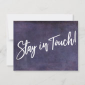 Verandering is goed! Grunge Paarse bewegende aanko Kaart (Achterkant)